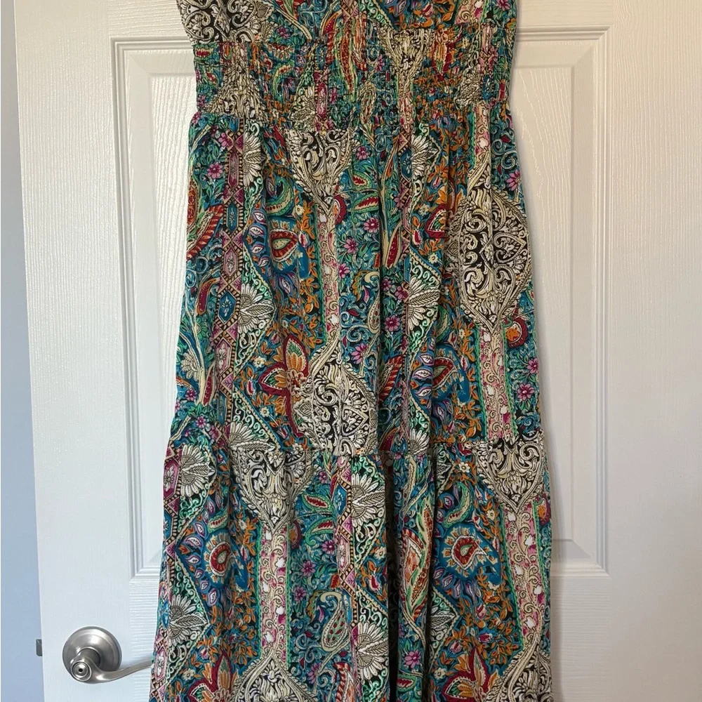 Cupshe Multicolor Paisley Maxi Dress NWT medium - Picture 3 of 7
